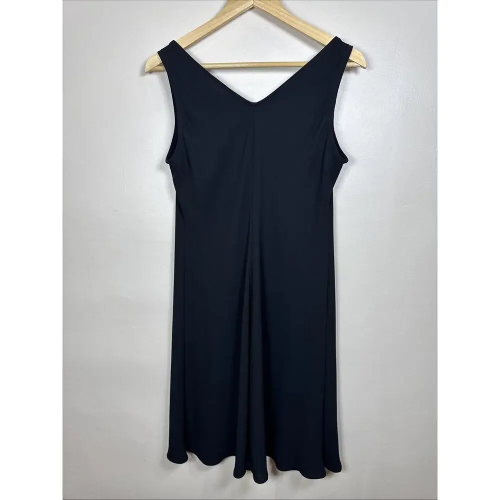 VTG S.L. Fashions Womens Dress LBD Midi Cowl Neck Rhinestone Formal 90s Y2K